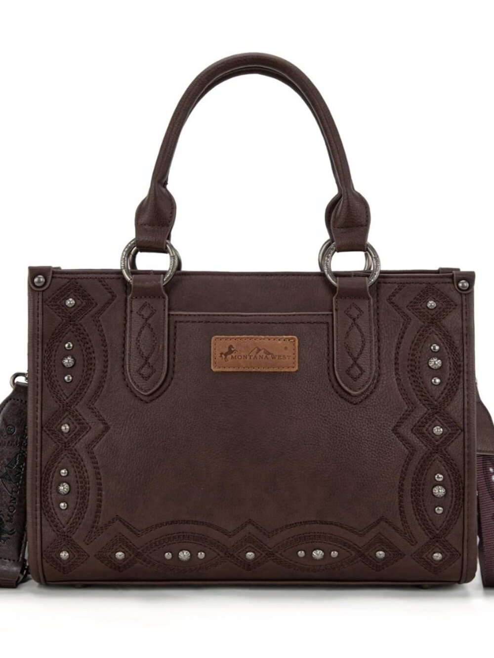 Tote Bag for Women Western Tooling Handbags Embroidered Concho Crossbody